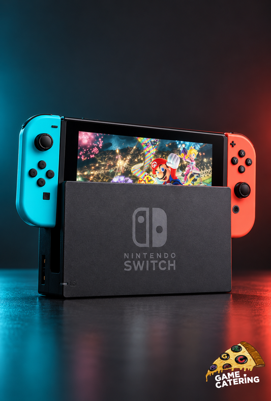 Nintendo Switch mit Dock und Joy-Cons mieten bei GameCatering